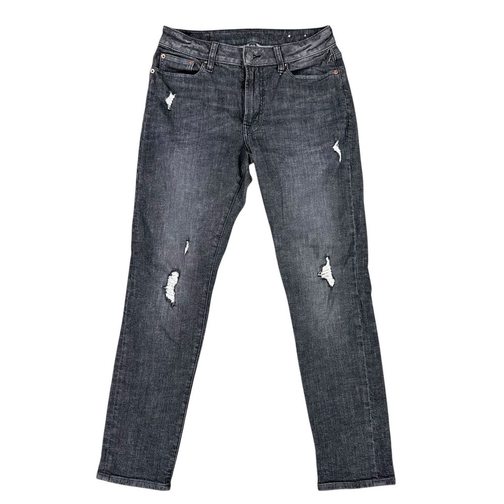 American Eagle Men's 29x30 Flex Jeans‎ Black Distressed Taper Leg